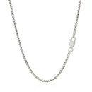 Sterling Silver Rhodium Plated Round Box Chain 1.8mm
