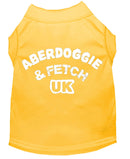 Pet Dog & Cat Shirt Screen Printed, "Aberdoggie and Fetch UK"