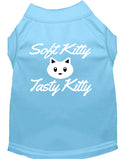 Pet Dog & Cat Shirt Screen Printed, "Soft Kitty, Tasty Kitty"