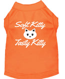 Pet Dog & Cat Shirt Screen Printed, "Soft Kitty, Tasty Kitty"