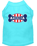 Pet Dog & Cat Shirt Screen Printed, "Bonely In America"