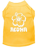 Pet Dog & Cat Shirt Screen Printed, "Aloha Flower"