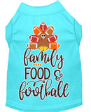 Pet Dog and Cat Shirt Screen Printed, "Family, Food & Football"