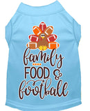 Pet Dog and Cat Shirt Screen Printed, "Family, Food & Football"