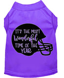 Pet Dog & Cat Shirt Screen Printed, "It's The Most Wonderful Time Of The Year (Football)"