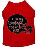 Pet Dog & Cat Shirt Screen Printed, "It's The Most Wonderful Time Of The Year (Football)"