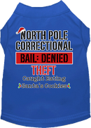 Christmas Pet Dog & Cat Shirt Screen Printed, "North Pole Correctional"