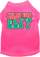 Christmas Pet Dog and Cat Shirt Screen Printed, "What The Elf"