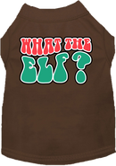 Christmas Pet Dog and Cat Shirt Screen Printed, "What The Elf"