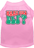 Christmas Pet Dog and Cat Shirt Screen Printed, "What The Elf"