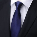Mens Business Formal Zipper Tie With Blue Stripes
