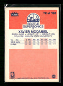 1986-87 Fleer Xavier McDaniel Rookie #72
