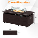 51-Inch Propane Fire Pit Table with 50,000 BTU Gas Burner