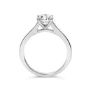 14K White Gold 1.0 Cttw Round Lab Grown Diamond Eagle Claw 4-Prong Set Solitaire Engagement Ring (F-G Color, VS2-SI1 Clarity) - Ring Size 7