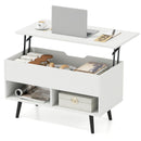 31.5 Inch Lift-Top Coffee Table with Hidden Storage and 2 Open Shelves