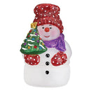 Snowman With Tree Candle Light