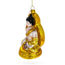 Golden Buddha Glass Christmas Ornament