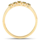 0.46 Carat Genuine Yellow Diamond 14K Yellow Gold Ring (I1-I2)