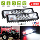 6" LED Light Bar 160W 5000lm Offroad Driving Spot Lights Work Light Pods IP67 Waterproof Fog Light Spot Flood Beam for Jeep Trailer Truck Bus Boat 2P