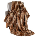 540GSM Soft Plush Fuzzy Luxury Faux Raccoon Fur Blanket for Bed-M
