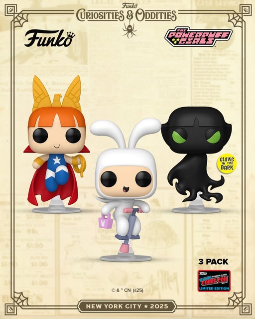 NYCC 2025 Official Convention Exclusive The Powerpuff Girls (Halloween) 3-Pack with Soft Protector (Arrives October 2025)