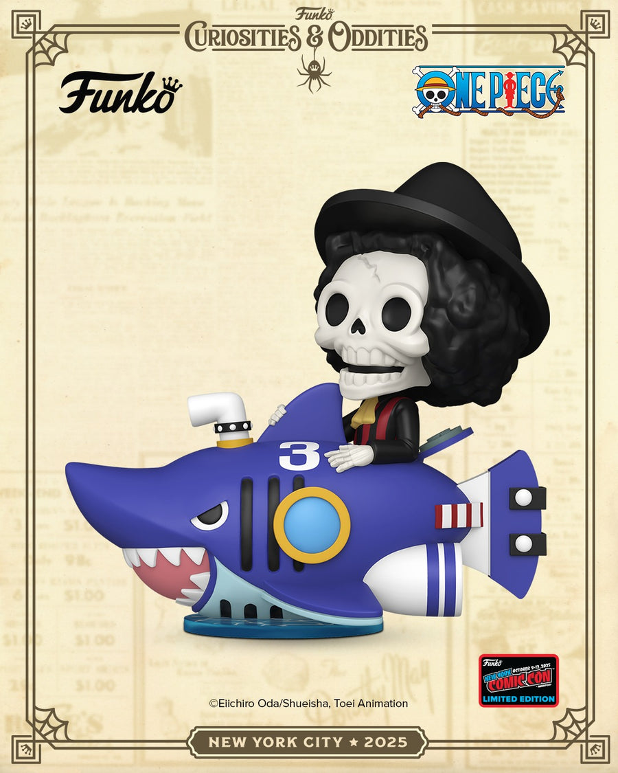 NYCC 2025 Official Convention Exclusive One Piece Pop! Rides Samurai Brook with Shark Submerge with Soft Protector (Arrives October 2025)