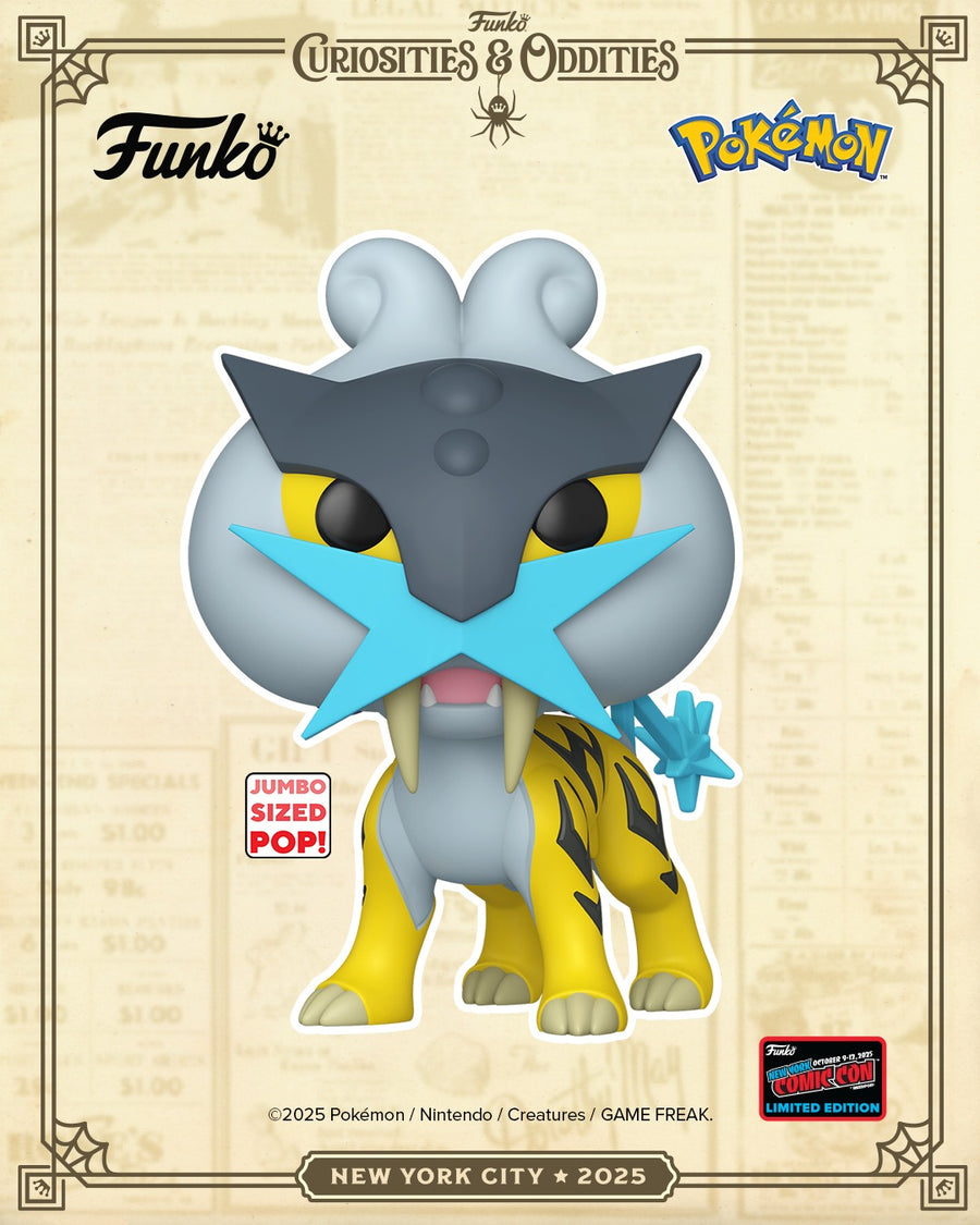 NYCC 2025 Official Convention Exclusive Pokemon POP! Jumbo Raikou with Soft Protector (Arrives October 2025)