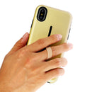 Finger Strap Phone Case for iPhone X Drop-protection Finger Ring Rugged Phone Case with Kickstand Dual Layer Case