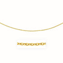 3.5mm 14k Yellow Gold Pendant Chain with Textured Links