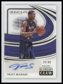 2023-24 Panini Immaculate Collection Scorers Tracy McGrady #/49 Auto #SCS-TMG