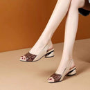 Women Mid Heels Sandals Chunky Fashion Casual Shoes Women Summer Walking Shoes