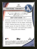 2024 Bowman's Best Yoshinobu Yamamoto Rookie Refractor #34