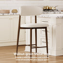 Counter Height Bar Stools Set of 2 with Curved Backrest