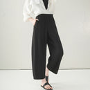 Versatile Loose Wide-leg Cropped Pants For Women