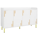55" Buffet Cabinet with 4 Doors and Metal Legs
