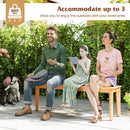 55 Inches Outdoor Teak Wood Bench with 880 LBS Weight Capacity