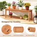 55 Inches Outdoor Teak Wood Bench with 880 LBS Weight Capacity