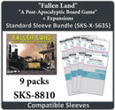 "Fallen Land: A Post Apocalyptic Board Game" + Expansions Compatible Card Sleeve Bundle (8810 X 9)