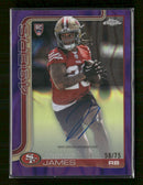 2025 Topps Chrome Rookie Auto Purple Lava Refractor Jordan James #/75 #RA-JJ