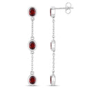 2.70 Carat Genuine Garnet .925 Sterling Silver Earrings