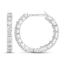 2.04 Carat Genuine Lab Grown Diamond 14K White Gold Earrings