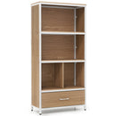56" Tall Freestanding Bookcase with Drawer 5 Tier