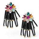 Inc Gold-Tone Stone and Bead Chandelier Earrings