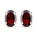 1.70 Carat Genuine Garnet .925 Sterling Silver Earrings