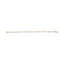 10K White and Yellow Gold 1.00 Cttw Diamond Oval Shaped Cluster Link Bracelet (I-J Color, SI2-I1 Clarity) - 7" Inches