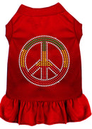 Pet Dog & Cat Dress Rhinestone, "Rasta Peace"