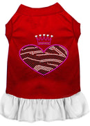 Pet Dog & Cat Dress Rhinestone, "Zebra Heart"