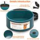 Heated Water Bowl for Dog Cat 74.4OZ Heating Water Dish IP67 Waterproof Thermal Water Bowl Heated Pet Bowl Dog Cat Water Feeder Bowl for Dog Cat Rabbi