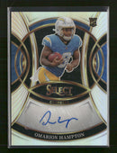 2025 Panini Select Rookie Signatures Prizm Omarion Hampton Auto #RSI-OHN