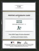 2024 Topps Pristine Mason Miller Auto #PA-MM